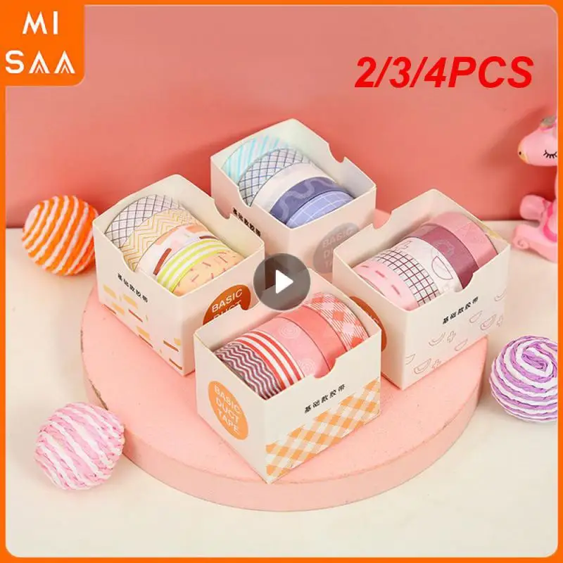 2/3/4PCS And Paper Easy To Tear And Paste Macaron 5 Volumes/box Decorativa Supplies Adhesive Sticker Morandi