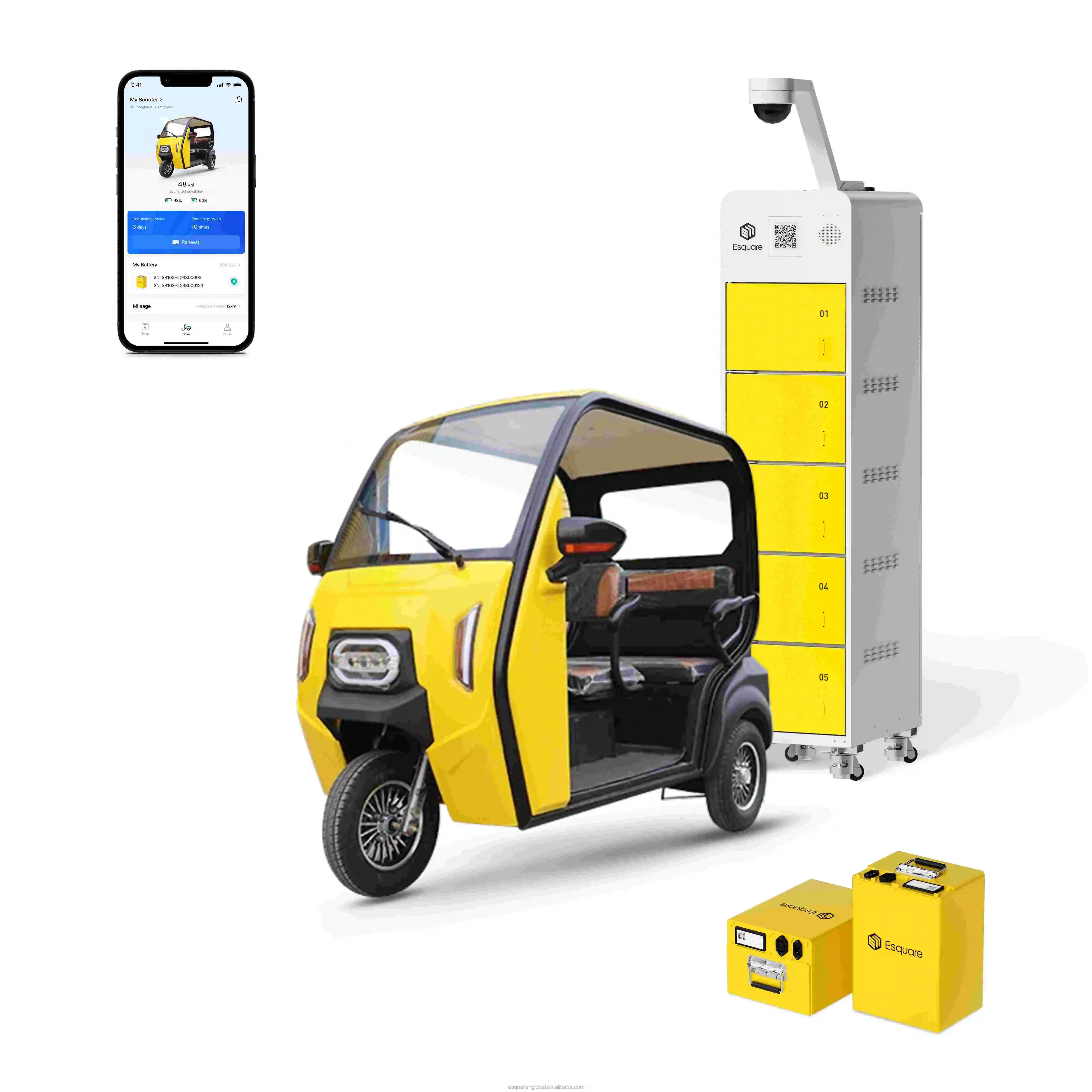 بطارية قابلة للتبديل، بطاريات دراجة نارية كهربائية للدراجات النارية الكهربائية، بطارية سكوتر كهربائي 60V50Ah #5