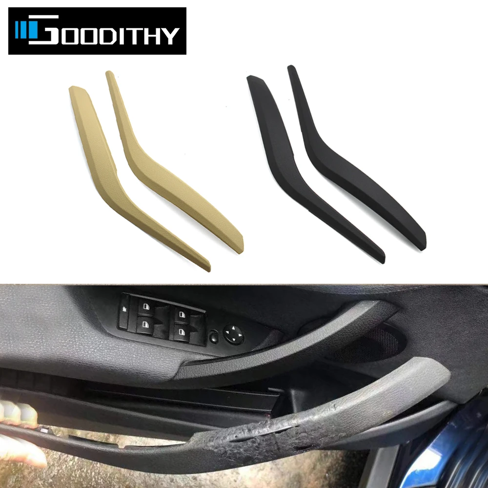 

Carbon Fiber 2PCS Set Upgraded Interior Car Door Left Right Pull Handle Outer Cover Trim Replacement For X1 E84 2010-2016