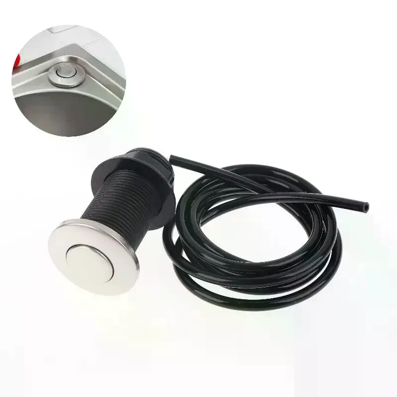 Pneumatic Switch Massage Bathtub Starter Accessories Stainless Steel Button Extended Air Switch For Kitchen Waste Disposer