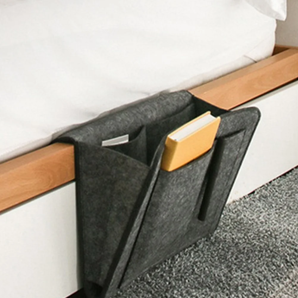 

1pcs Multifunctional Felt Storage Bag Bedside Organizer Nonwoven Fabric Sofa Couch Armrest Holder with Pockets for Remote
