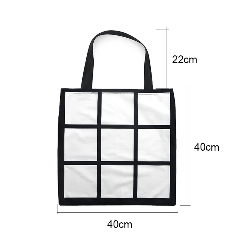 Sublimation Blank 6 9 Panel Tote Grocery Bag For Diy Photo Print Shopping Bag Handbag For Gift