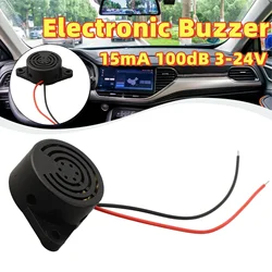 100DB นาฬิกาปลุกเดซิเบลสูง DC 3-24V 12V ฮอร์นอิเล็กทรอนิกส์ Buzzer Beep ALARM Security Buzzer ต่อเนื่อง Beep Anti-Theft Horn