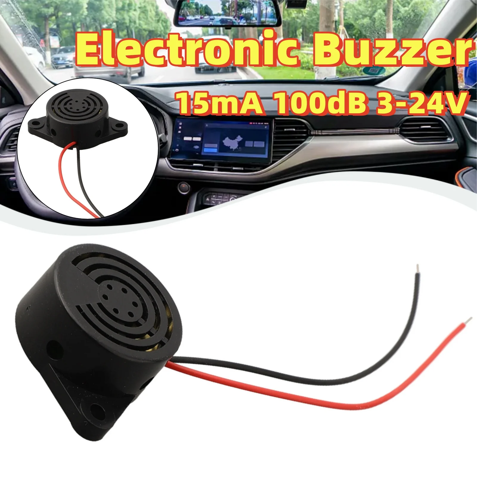 Electronic Buzzer 3-24V 15mA 100dB Electronic Buzzer Beep Alarm security buzzer Continuous Beep Anti-theft Horn Plastic horn