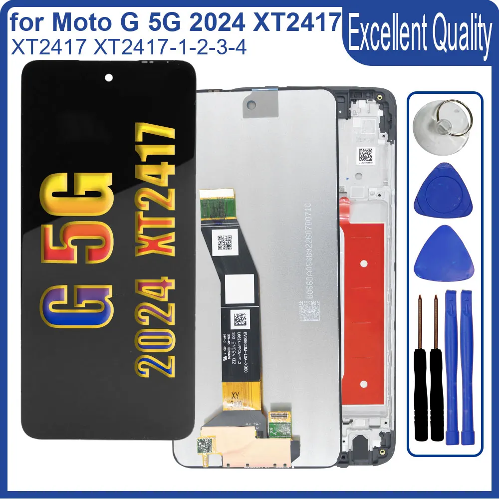 

Tested LCD for Motorola Moto G 5G 2024 XT2417 LCD Display Touch Screen Digiziter Replacement for Moto G 5G 2024 XT2417-1-2-3-4