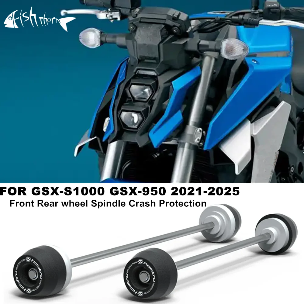 

Motorcycle Front & Rear Axle Fork Crash Sliders Wheel Protection For Suzuki GSX-S1000 GSX S1000 GSX-S950 gsx s950 2021-2025