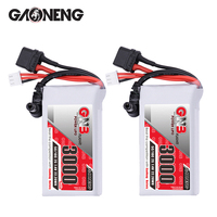 2Pcs GNB 2S 7.4V 3000mAh 5C/10C Lipo Battery for RC Drone Fatshark Power Indicator Dominator Skyzone Aomway FPV Goggles Battery