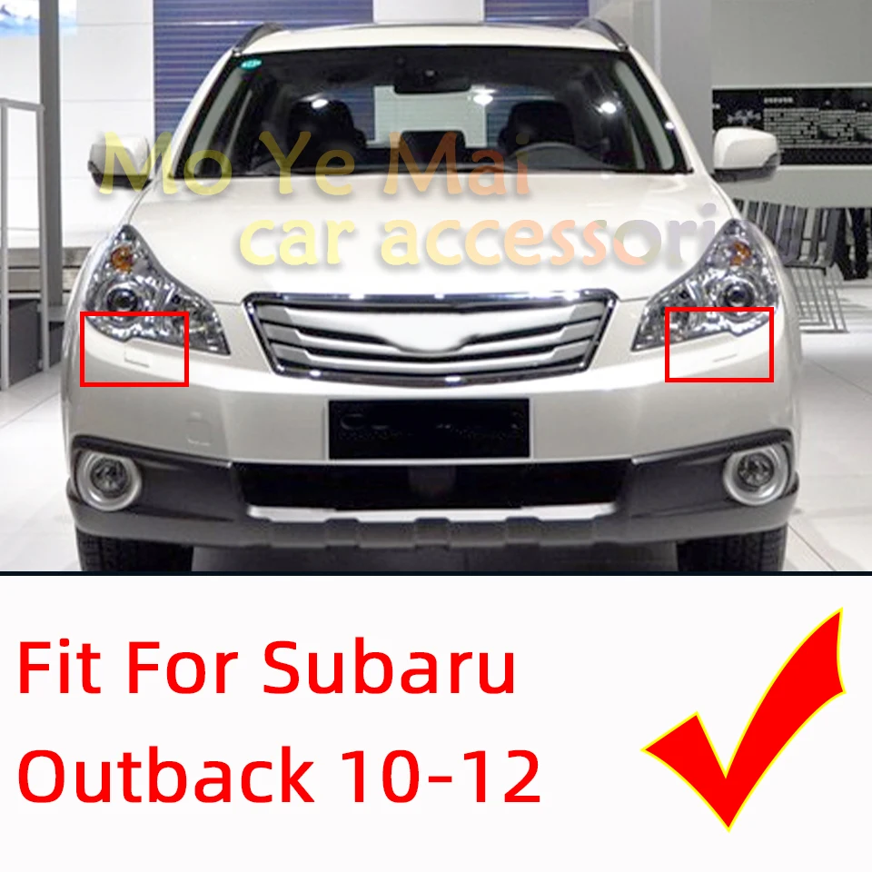 Car Front Bumper Headlight Washer Nozzle Cover Cap For Subaru Outback 2010 2011 2012 Headlamp Cleaner Sprayer Jet Lid Garnish