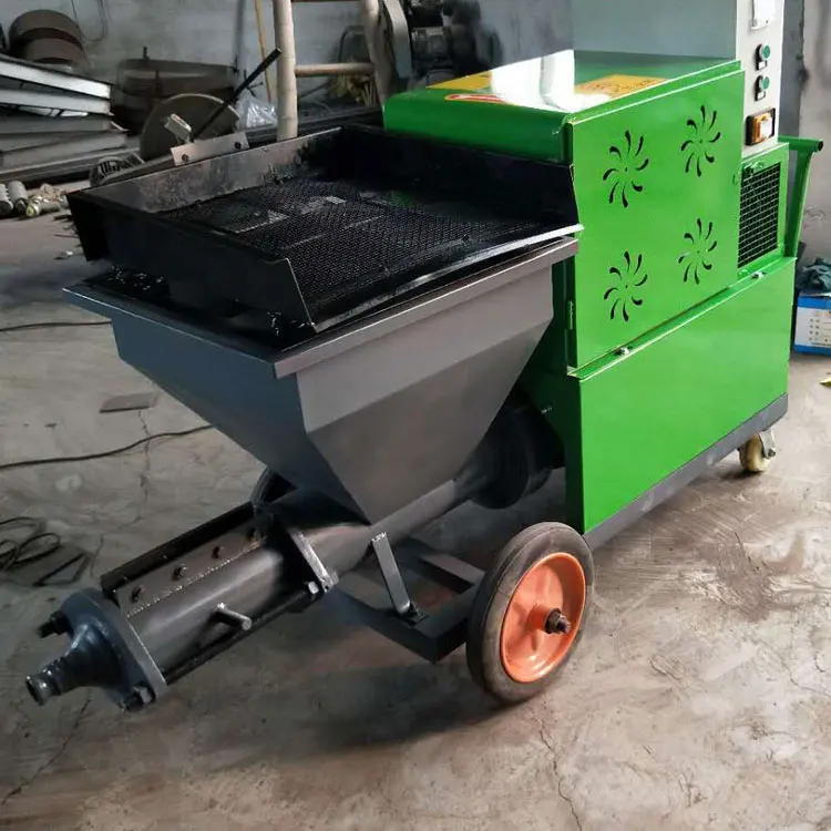 Mortar Spraying Machine Wall Plaster Paint Sprayer Electric 220V 4KW 100L with Mixer for Indoor Decorative Coating