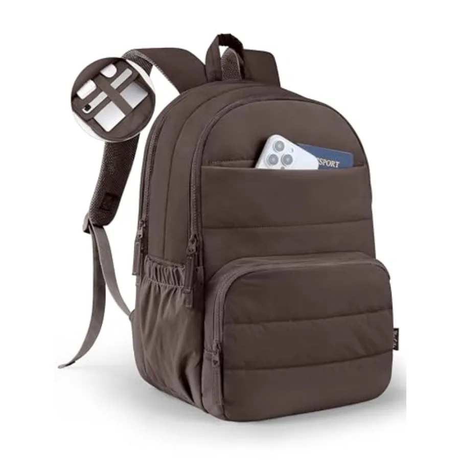 

Travel Backpack for Women 15.6 Inch Laptop Backpack Quilted College Bookbag Cute Work Backpacks Water Resistant