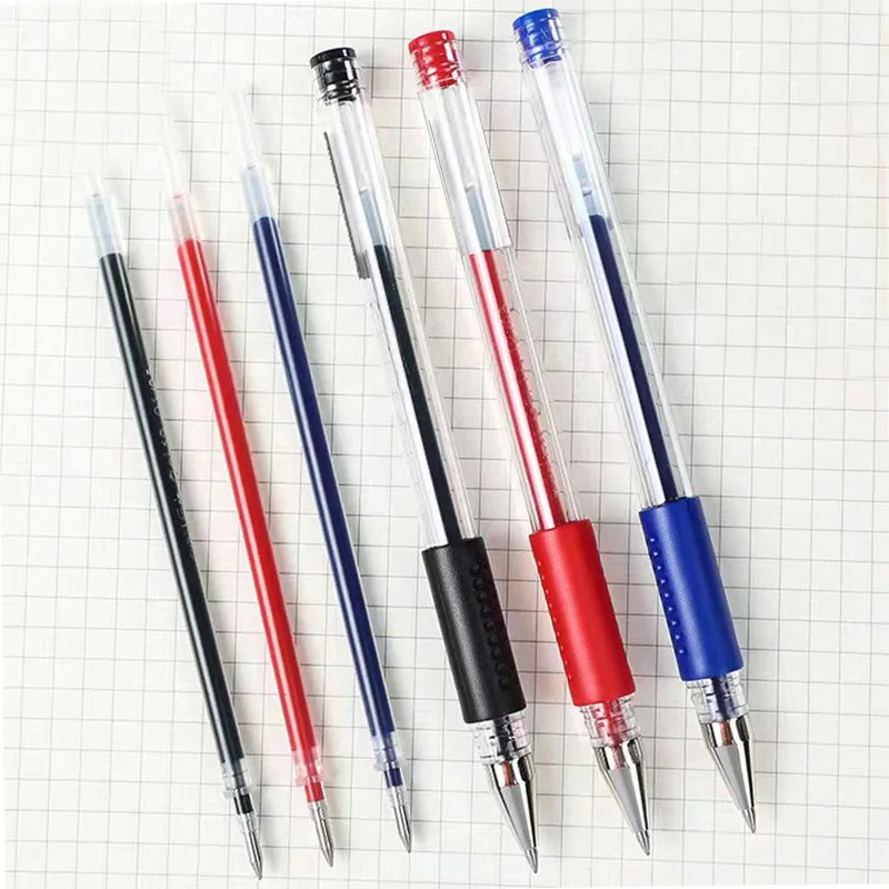 Gel pen Set Ballpoint Needle Tip Pen Set Black Blue Red Ink Bullet Tip 0.5 mm Journal Writing School Supplies Stationery