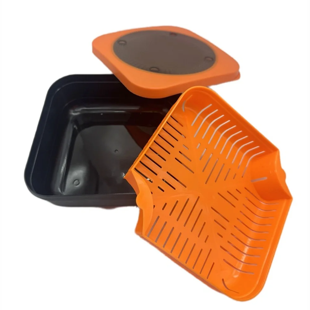 For Carp Fishing Bait Box with Built-in Frame and Drain Basket to Maintain Live Bait Freshness and Easy Drainage