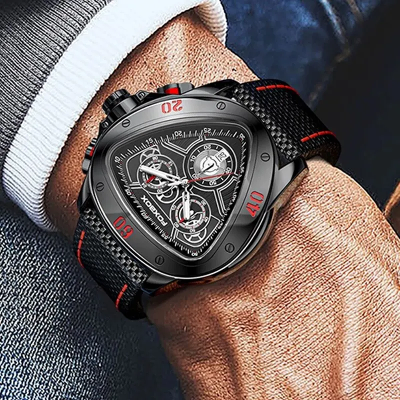 Reloj de cuarzo con cronógrafo y esfera grande de lujo para hombre, relojes deportivos militares, de pulsera, Masculino, 2024