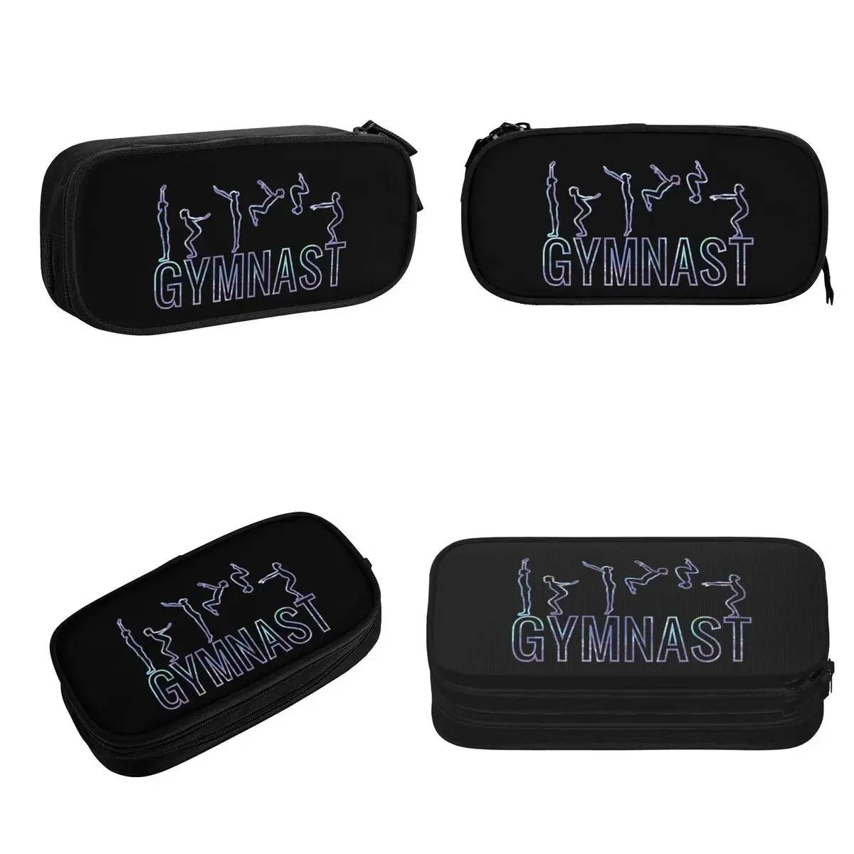 Gymnast - Holographic Pencil Cases Big Capacity Pen Bags Pen Box Pencil Pouch For Boys Girls Students Stationery School Office