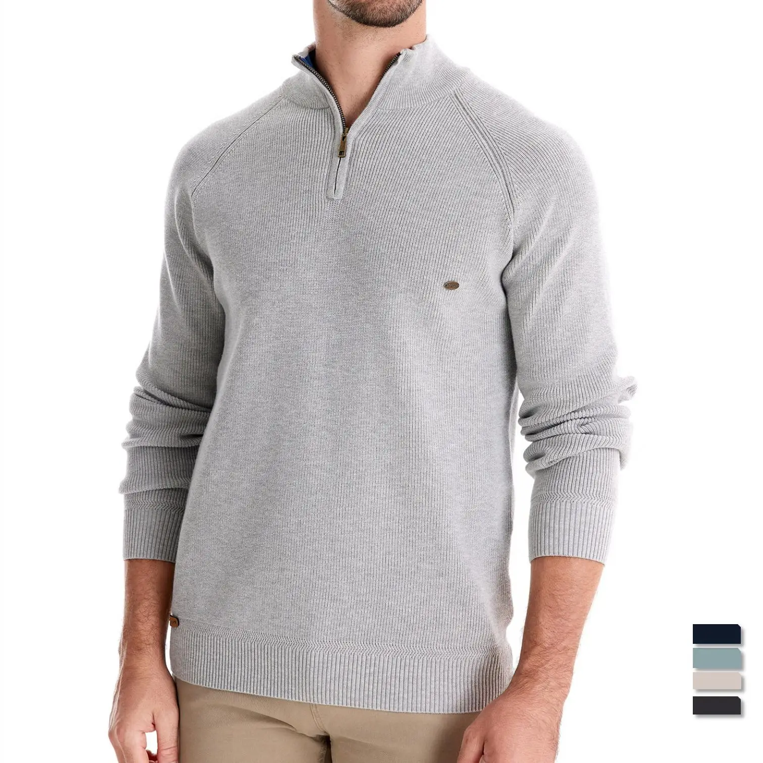 AIOPESON Mens Autumn Winter Cotton Quarter Zipper Sweater Fashion Casual Social Brand Quality Knitted Sweater for Men