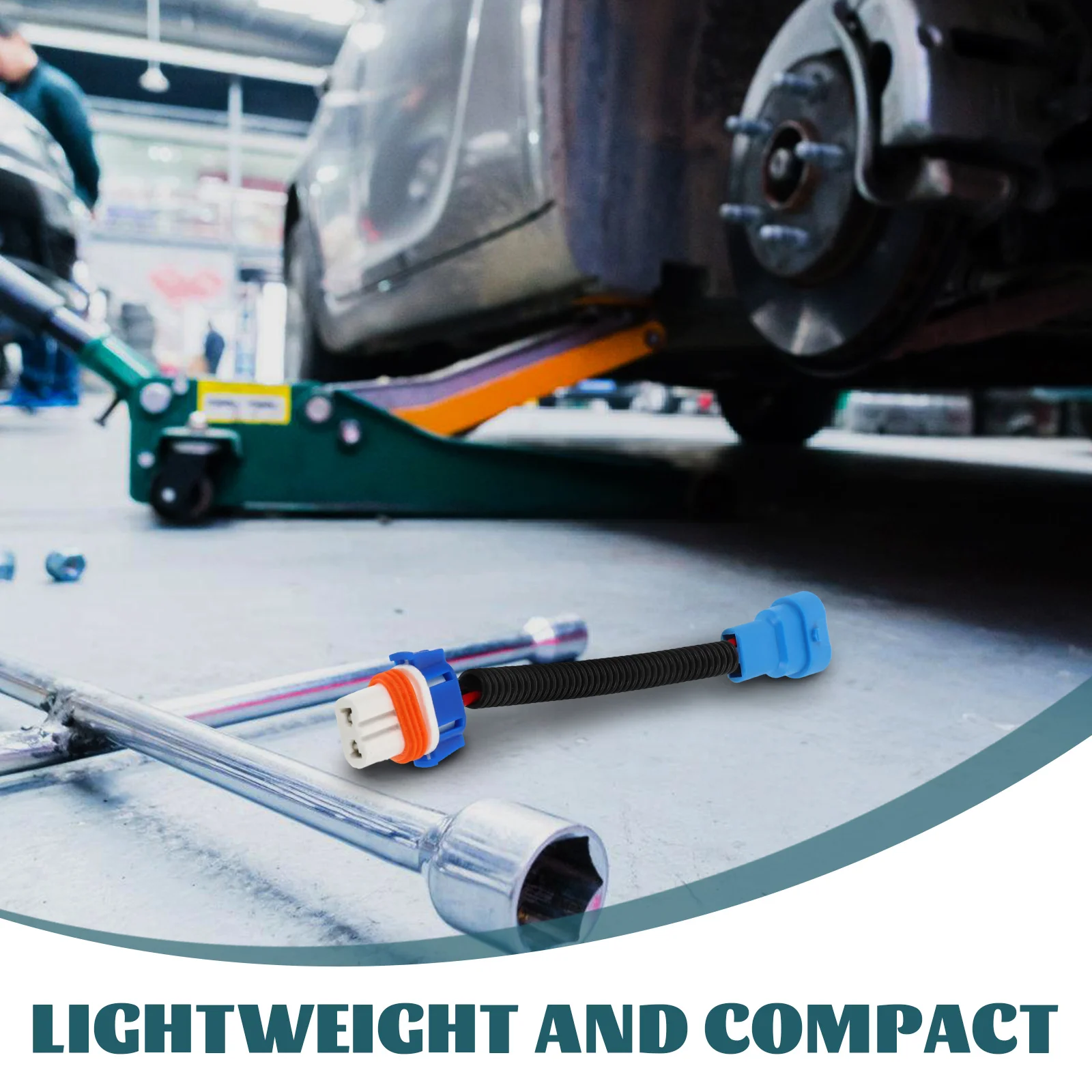 

2pcs Car Headlight Connector Plug Wire Universal Auto Headlights Waterproof Adapter Harness Socket Extendable Ceramic Dualhead