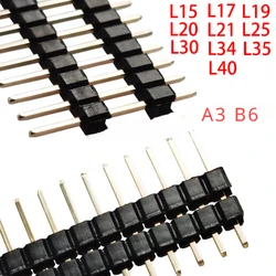 5pcs 2.54mm PCB Board Spacer 1X40P L11.4/15-25/30/35/40/45/50mm Straight Single Row Double Plastic Gold Connector Male Header