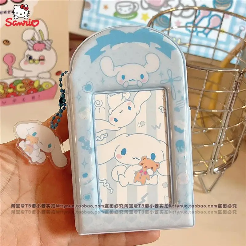 Cartoon Sanrios Accessories Hello Kitty Cinnamoroll Kuromi My Melody Kawaii Girl Cute 3 Inch Photo Organizer Star Card Organizer