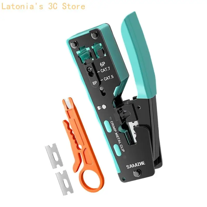 RJ45 RJ11 Kabel Crimpzange 8P 6P für die Reparatur von Heimverkabelungen X3UB – Detail 7