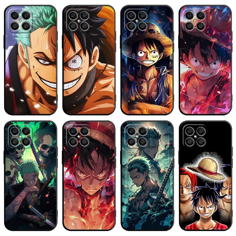 Case For Huawei Honor X8 5G 8X X8a X9a X7 90 70 50 20 X6a P60 Pro P30 Lite P Smart Z Soft Phone Cover Luffy One-Pieces Anime Sac