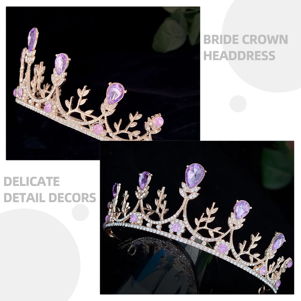

Luxury Diamond Crown Headb Hair Accessory Bride Wedding Party Golden Tiara Rhinestone Bridal Headdress Comfortable Women Crowns