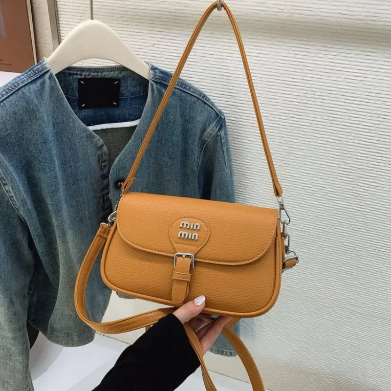 High-End Designer Vintage Diaper Bags For Women Minimalist Classic Shoulder Bag Large Capacity Leather Commuter Bag Trendy