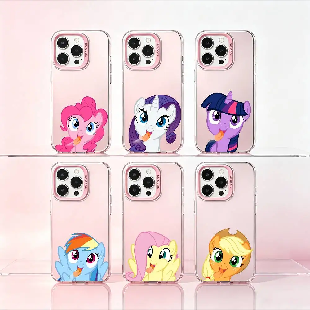 Funda de Teléfono Kawaii con Diseño de Anime M-My-Little P-Pony para iPhone 17 16 15 11 12 13 14 Pro Max 16 Plus 12 Mini 7 8 XR XS 15Pro MAX