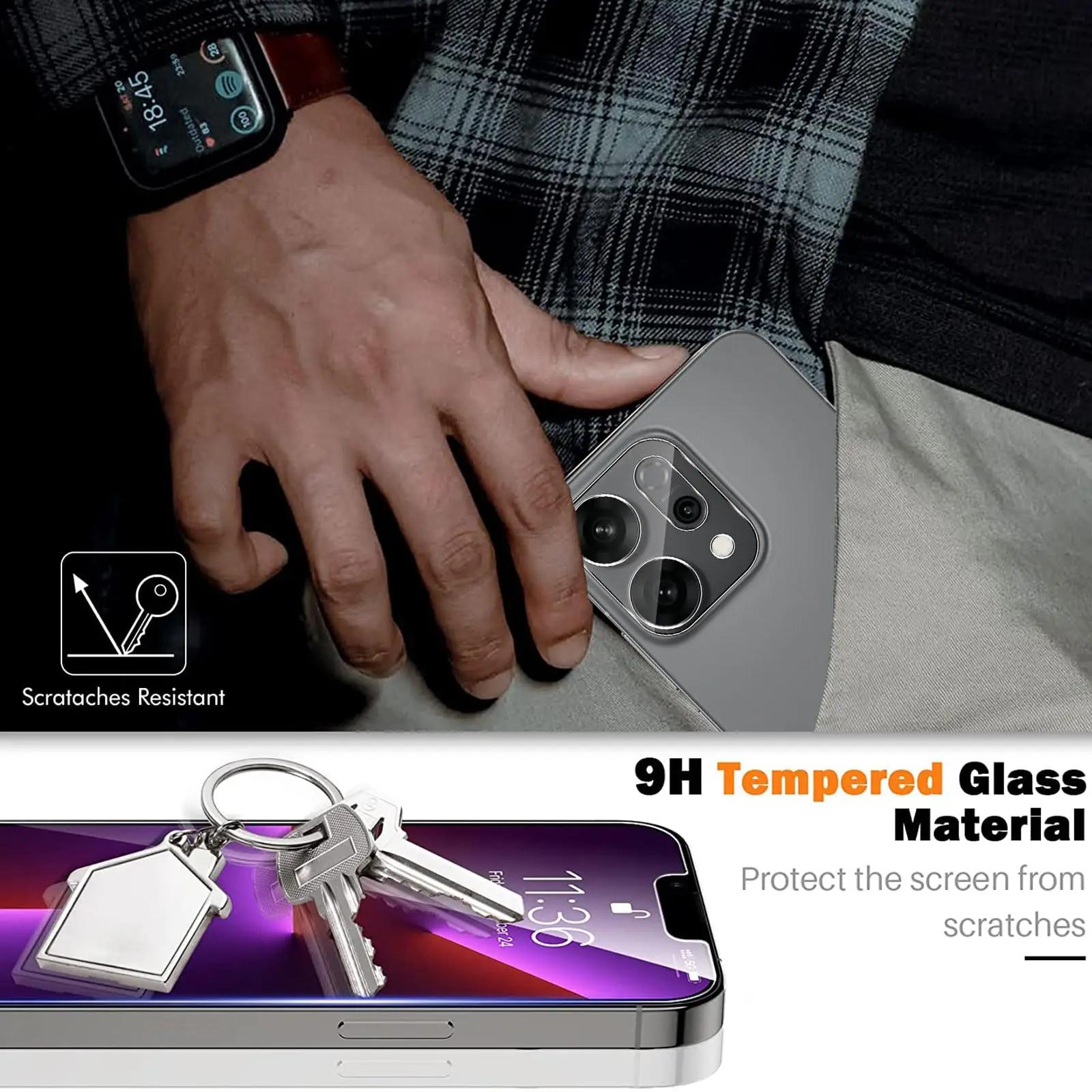 Screen Protector For OPPO Reno14 6.59 inch, Tempered Glass HD Crystal 9H High Aluminum Anti Scratch Case Friendly