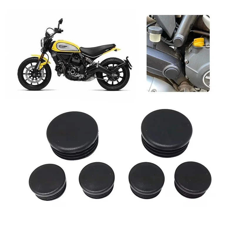 6PCS Motorrad Rahmen Loch Abdeckung Kappen Stecker Dekorative Rahmen Kappe Set Für Ducati Scrambler 400 800 2014 2015 2016 2017 2018 2019