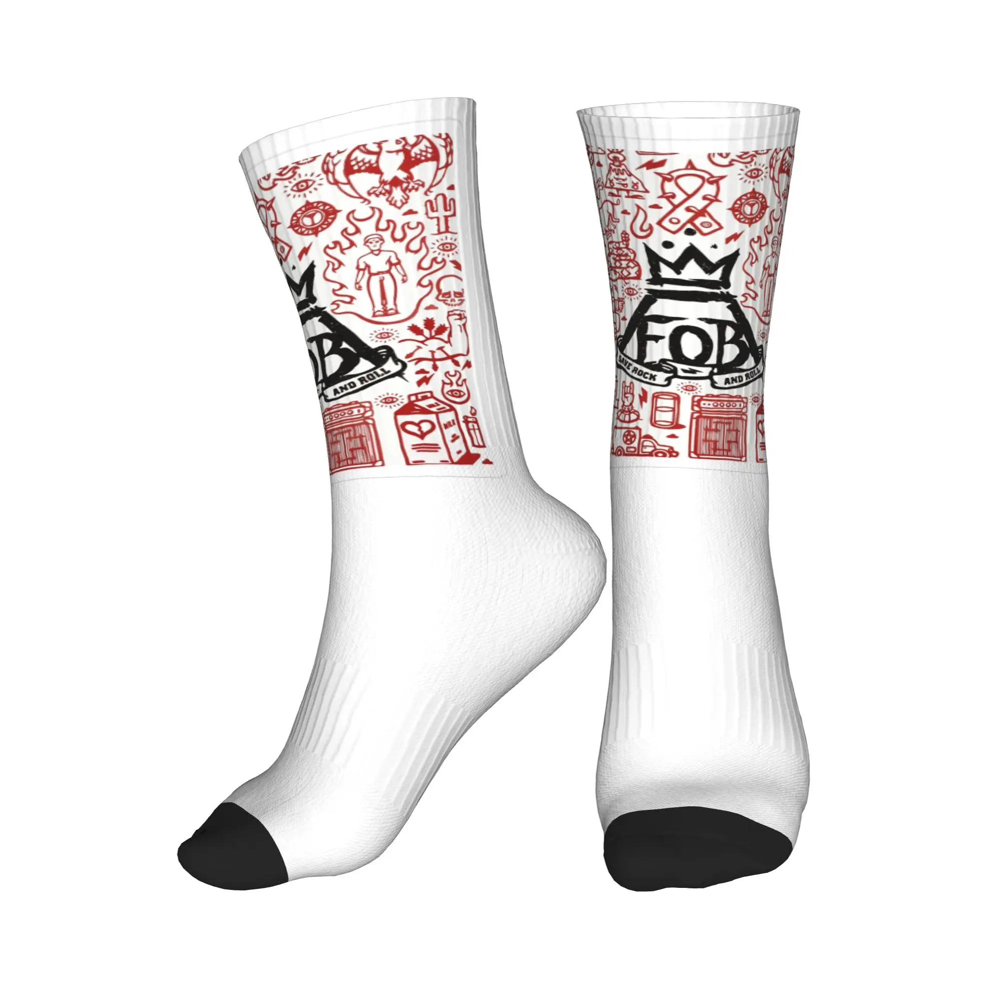

All Seasons Fall Out Boy Sport Middle Tube Socks Super Soft Crew Socks Casual Stockings for Men Women
