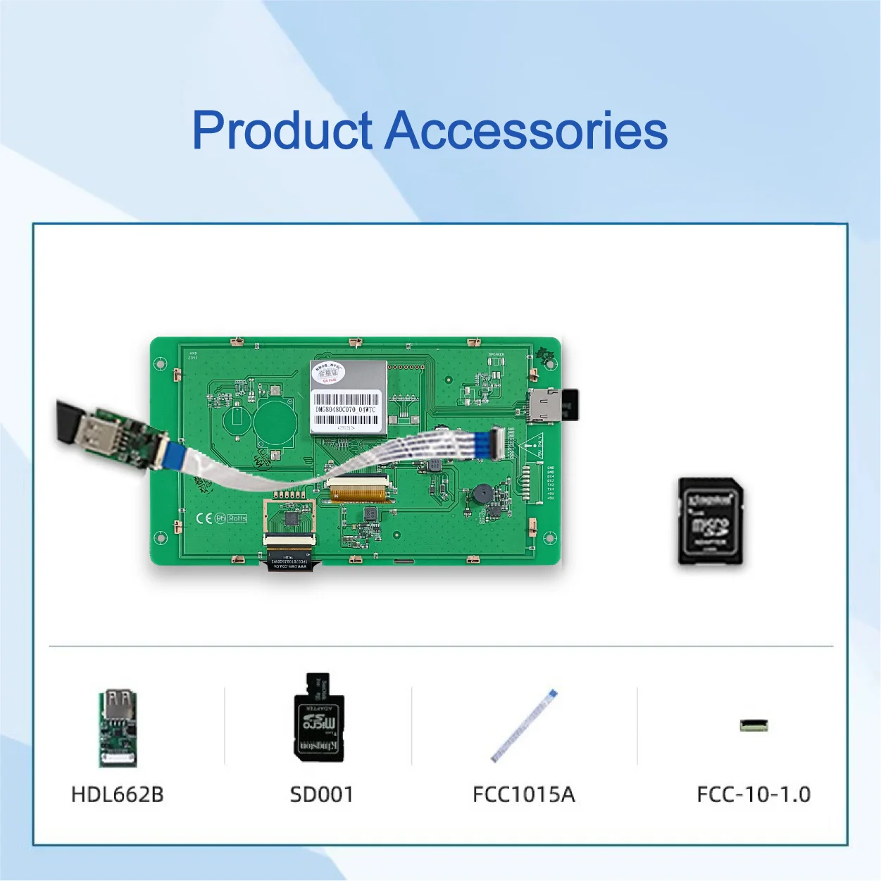 DWIN 7 Inch 800*480 TFT LCD Display Module Capacitive/Resistive TTL/RS232 Commercial Smart Screen For Arduino DMG80480C070_04W