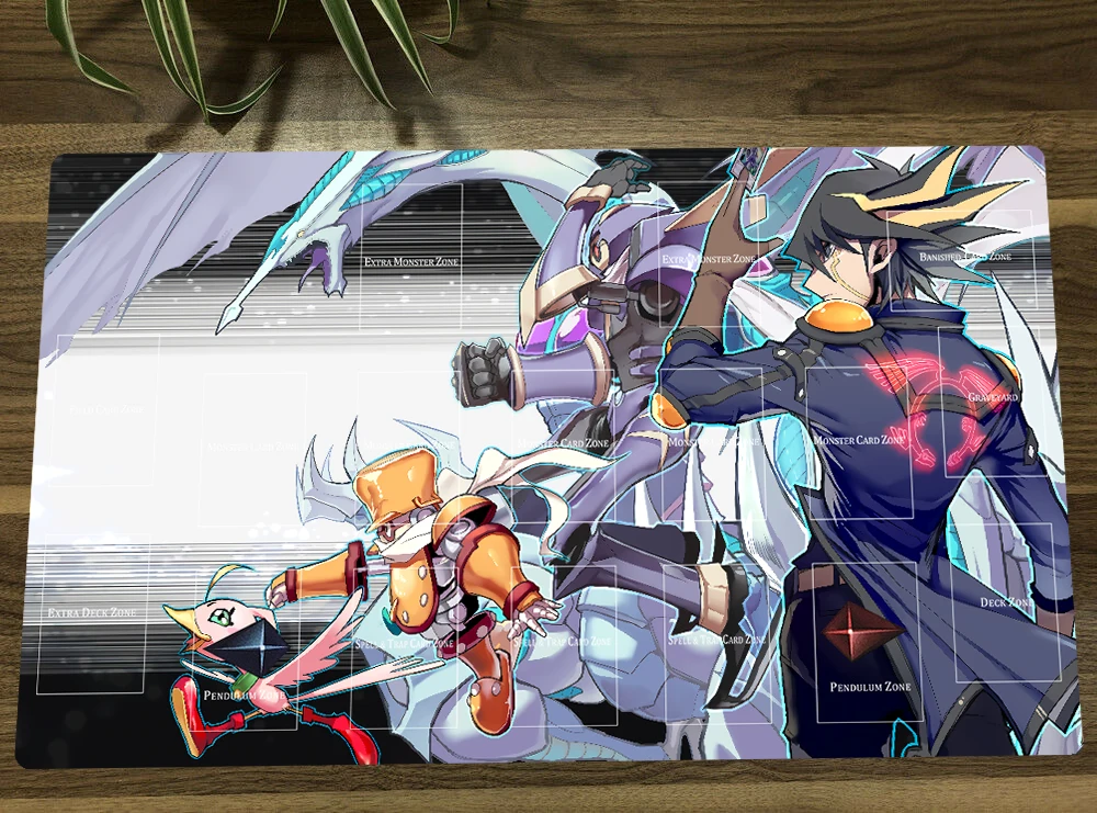 New YuGiOh Playmat Fudou Yuusei TCG CCGTrading Card Game Mat Free Bag Rubber Desk Table Mouse Pad 60x35cm