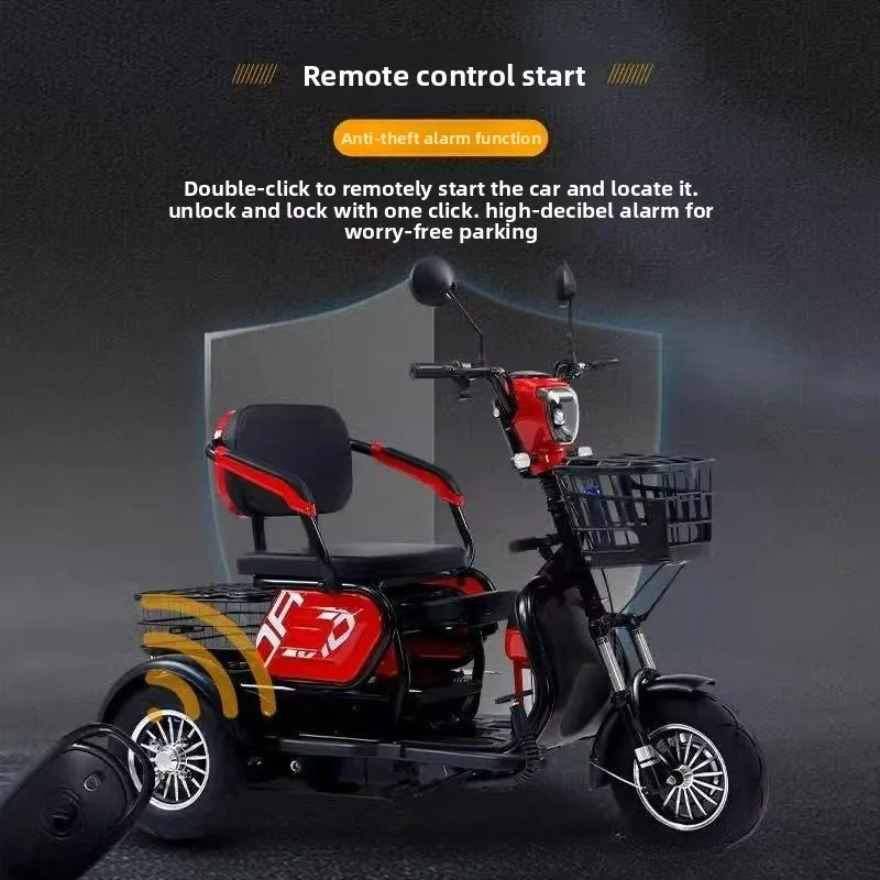 60v 30ah 120KM New Energy Electric Tricycle Household Car Electric Three-wheeled Elderly Electric Motorcycle
