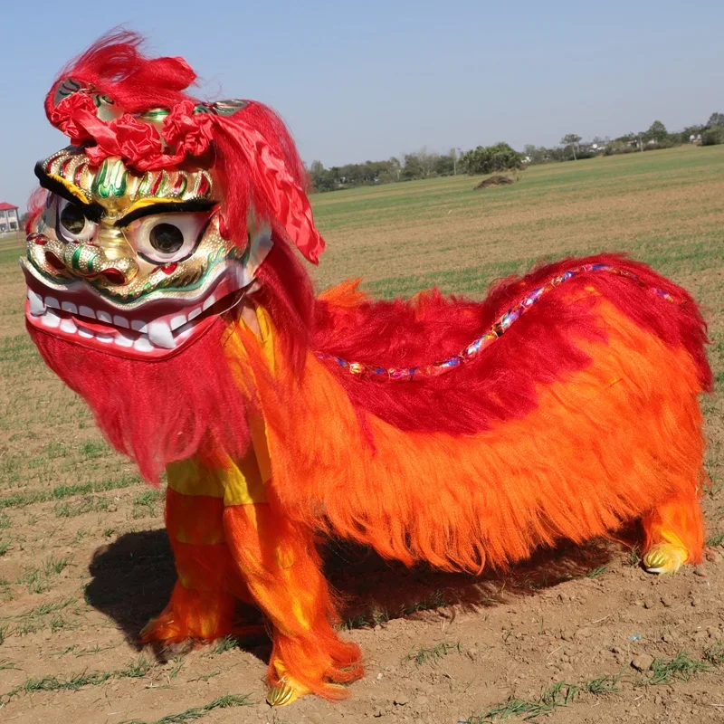 Cosplay Lion Dance Outfit Lion Dance Costume Wool Hand Made Stage Accessories Lion Dancing Clothing Birthday Gifts