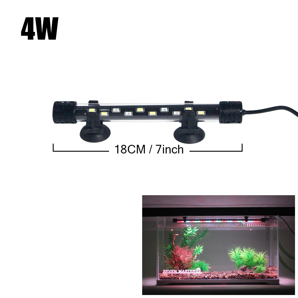 Aquarium Licht LED Plant Grow Lamp Waterdicht Aquarium Licht 18-58CM Onderwater Aquaria Decor Verlichting 90-260V 5730chip