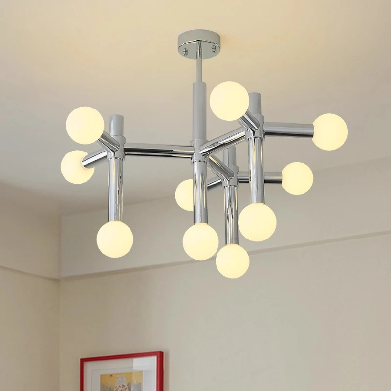 

Medieval Bauhaus Memphis Designer Ceiling Pendant Light Iron Art White Glass Hanging Lamp Living Room Bedroom Restaurant Kitchen