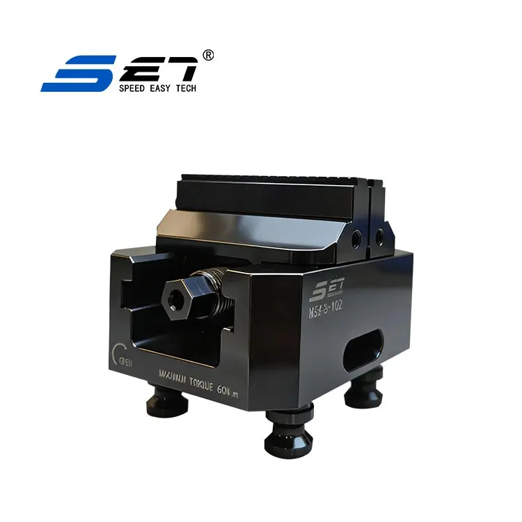 SET M96S-160 Pneumatic Bench Vise with Bearing and Gear Alloy Structure Steel 15KN Clamping Force for CNC Milling Machines view 5