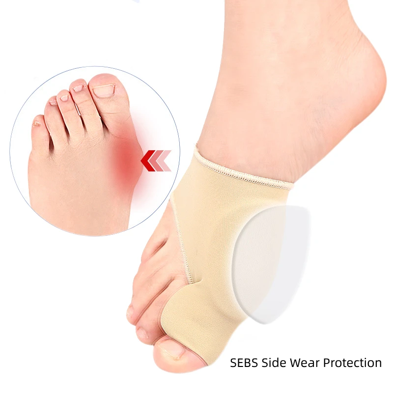 Corrector de Hallux Valgus de silicona, Protector de Gel, cuidado de los pies, alisador de juanetes, ajustador, separadores, calcetines de pedicura, 2 piezas = 1 par