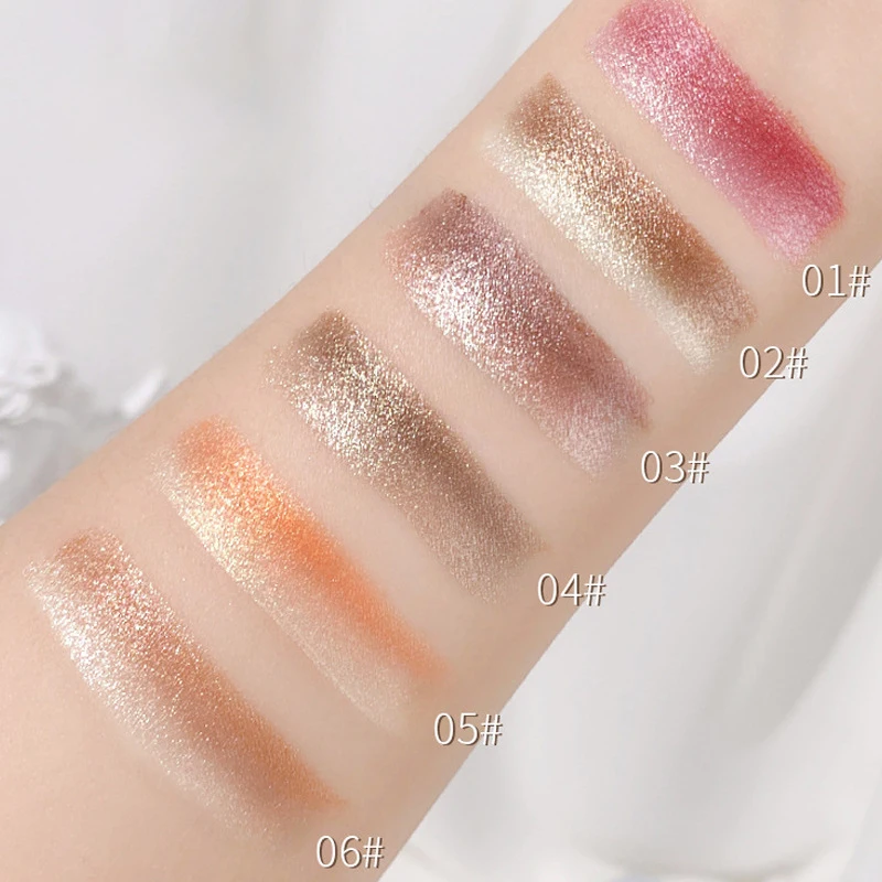 Pena Eye Shadow gradien dua warna, alat Makeup kosmetik mata tahan keringat tahan air Perbesar alami ulat sutra berbaring