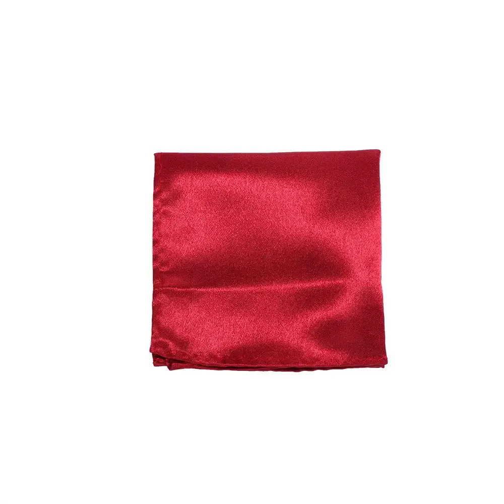 ผ้าเช็ดหน้าผู้ชายแบบผ้าซาตินเรียบ สีพื้น 15 สี สำหรับชุดสูทผู้ชาย