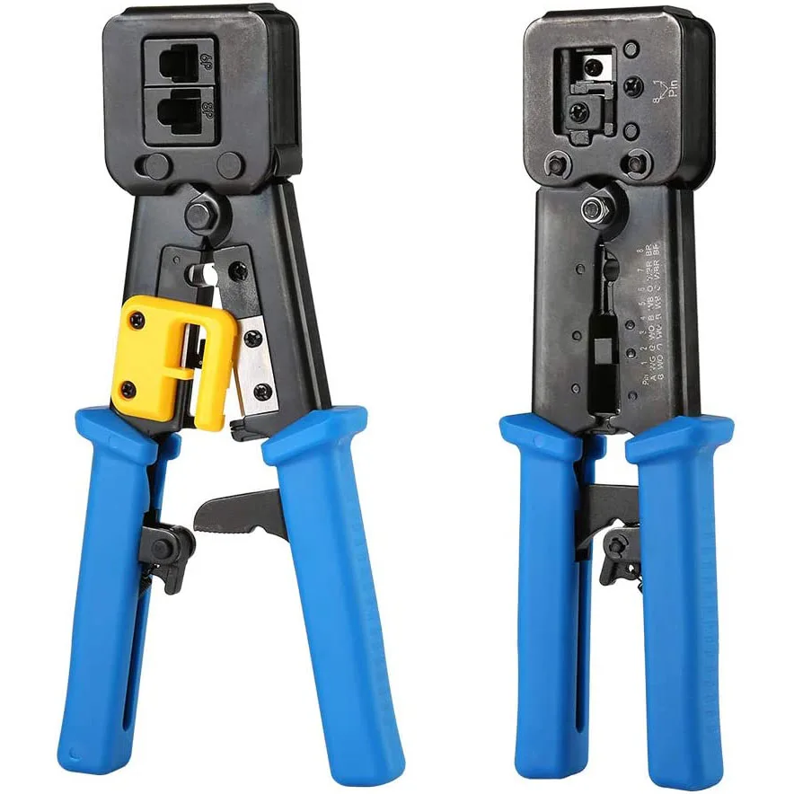 RJ45 crimper hand network tools pliers RJ12 cat5 cat6 8p8c Cable Stripper pressing clamp tongs clip multi function