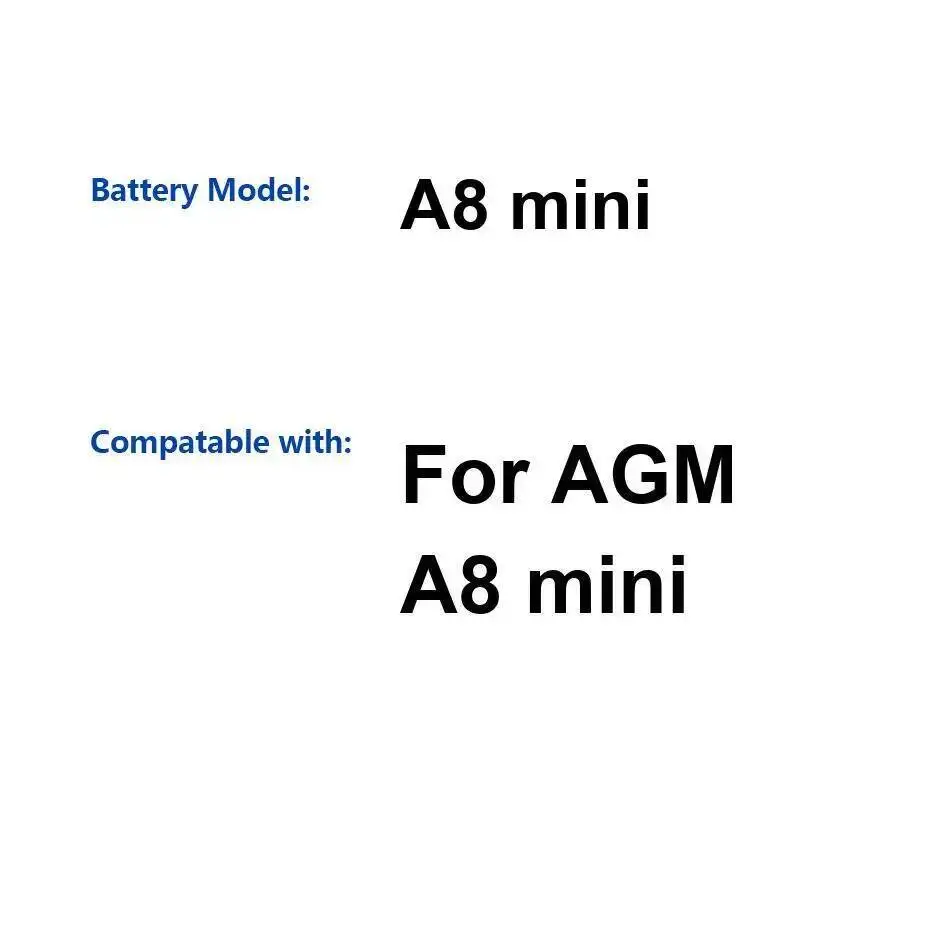 

Mobile Phone Battery Environmentally Friendly 2600Mah For Agm A8 Mini