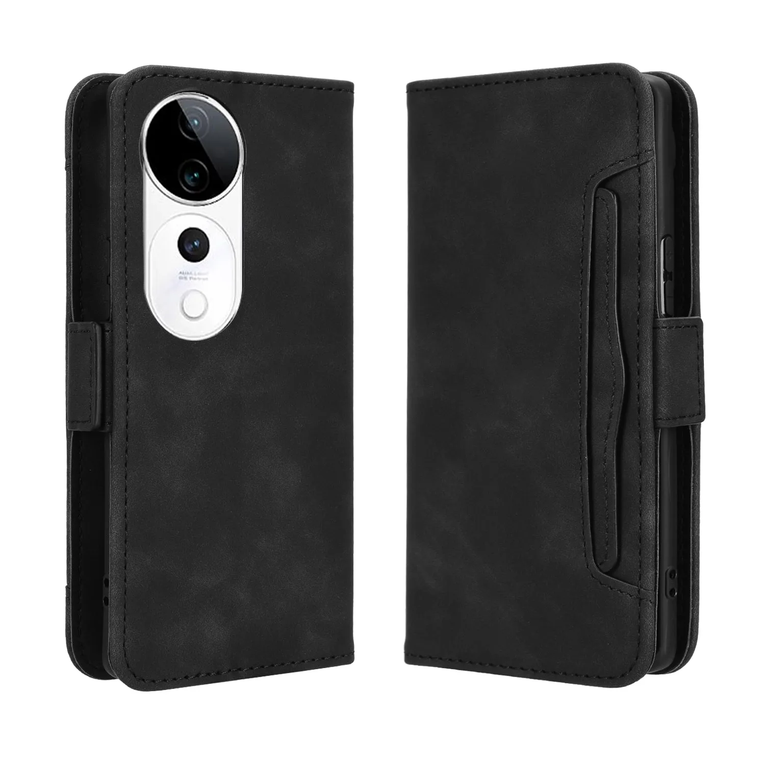 Separate type many Card Slot Wallet Cover For vivo V40 V2348 Magnetic button Flip Leather Shockproof Phone Case For vivo V40