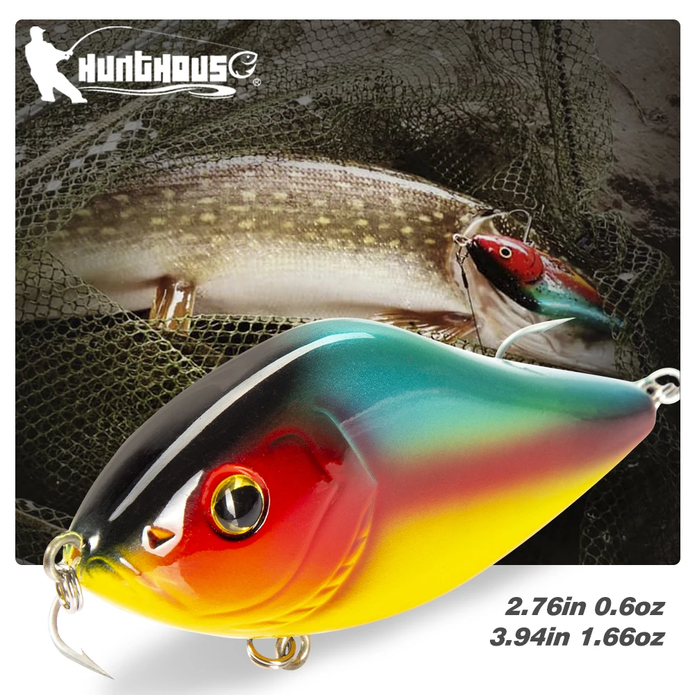 Hunthouse VIB Fishing Lure Jerkbait Pencil Crankbait 70mm/17g 100mm/47g Wolno tonący haczyk VMC Sztuczne twarde przynęty na szczupaki