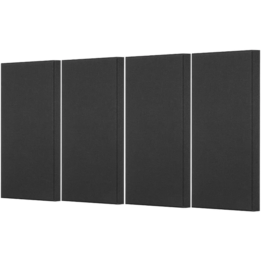 

4 PCS Acoustic Wall Panels 2 in Thick 23.6 x 11.8 in Selfadhesive Black