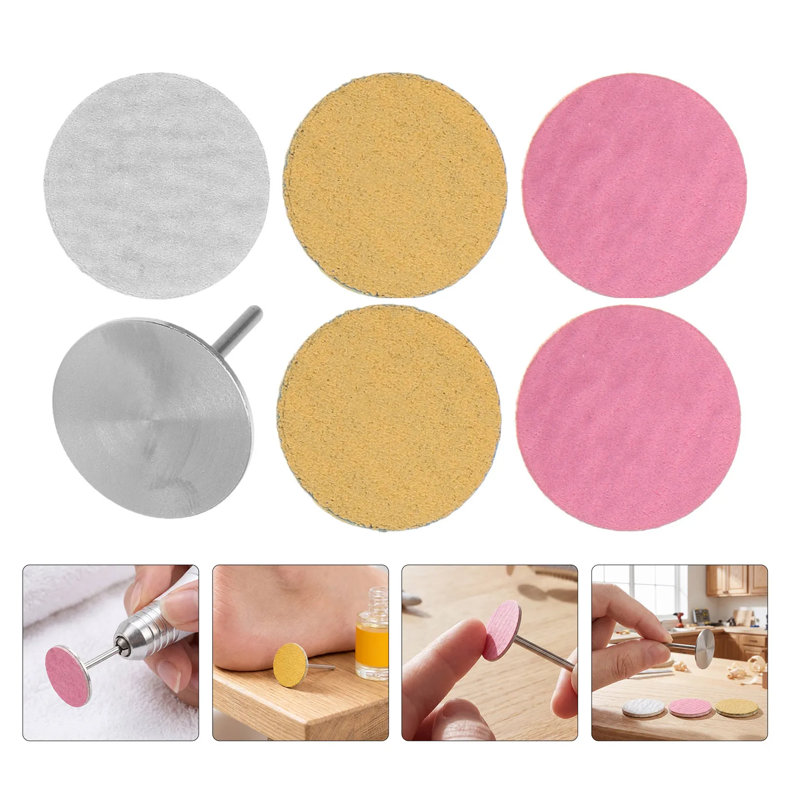 120Pcs Sanding Paper Discs Nail Drill Manicure Sanding Pads Assorted Grit Foot Grinder Nail Hard Skin Pedicure