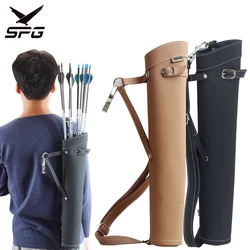 Couro Bow e Seta Bag Quiver, Cinta ajustável Belt Clip, Seta Titular, Adequado para 25 Arrows Tiro com Arco, Hip Voltar, Carga