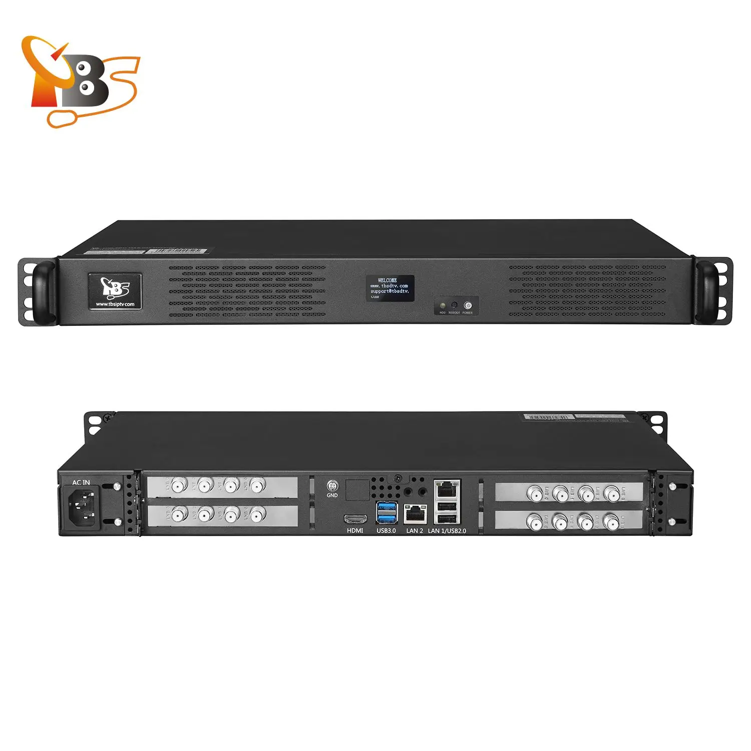 TBS2952 MOI Pro MAX Professional 1U IPTV Streaming Server | 4 فتحات PCIe تدعم 32 موالفًا للتلفزيون |   للبث المباشر/البث الفيديو