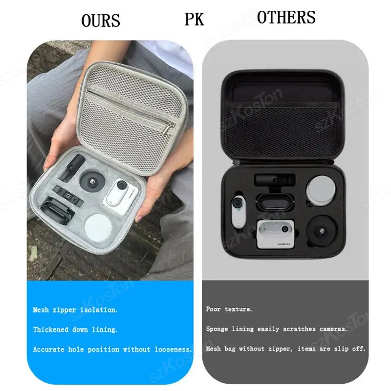 حقيبة حمل ل Insta GO 3S ، متينة محمولة ، حقيبة تخزين ، إكسسوارات ، حقيبة يد 3