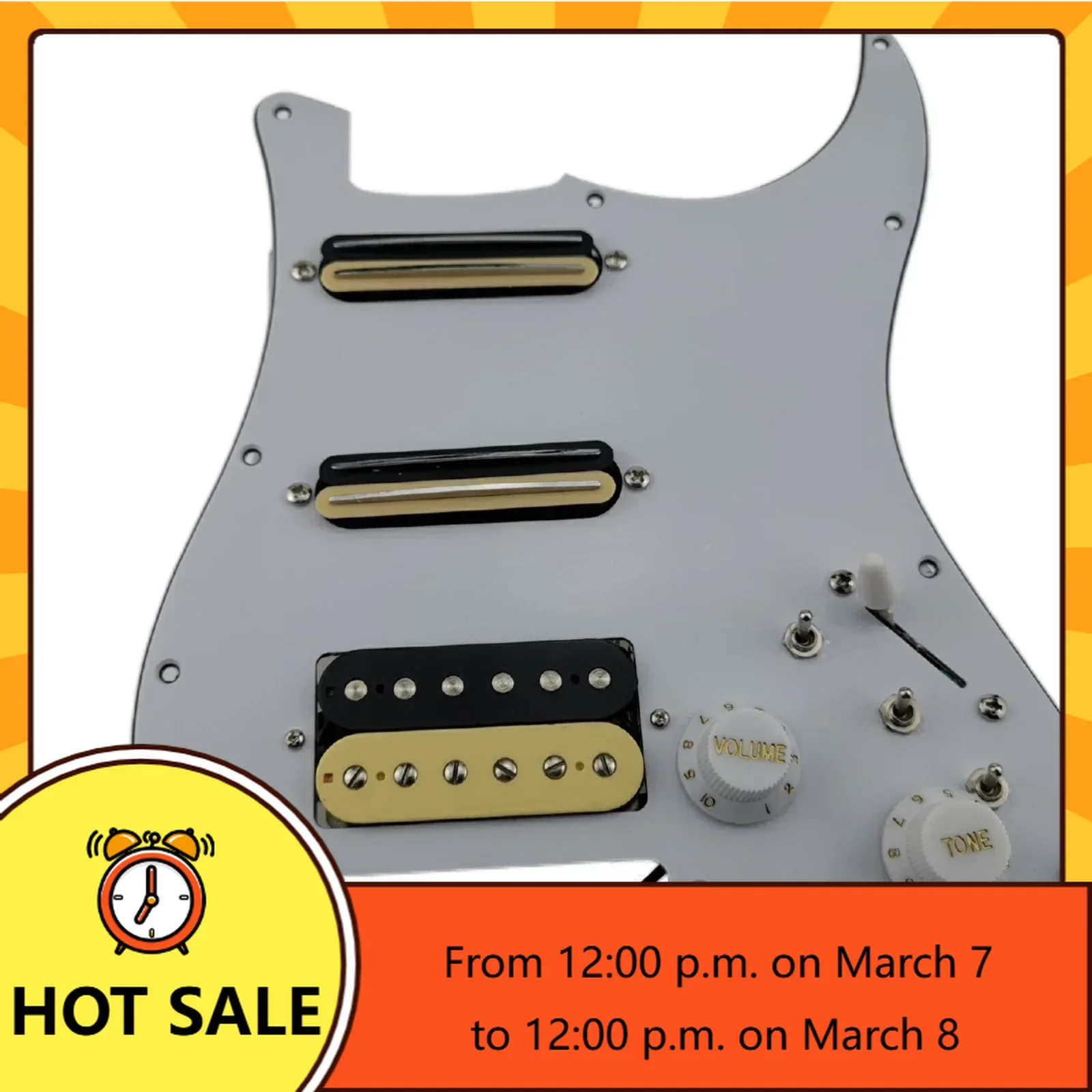 

Q-X Music Store- Humbucker Pickup Prewired loaded Pickguard Guitar Alnico 5 HSS Wiring Harness Push-Pull Single Cut Set